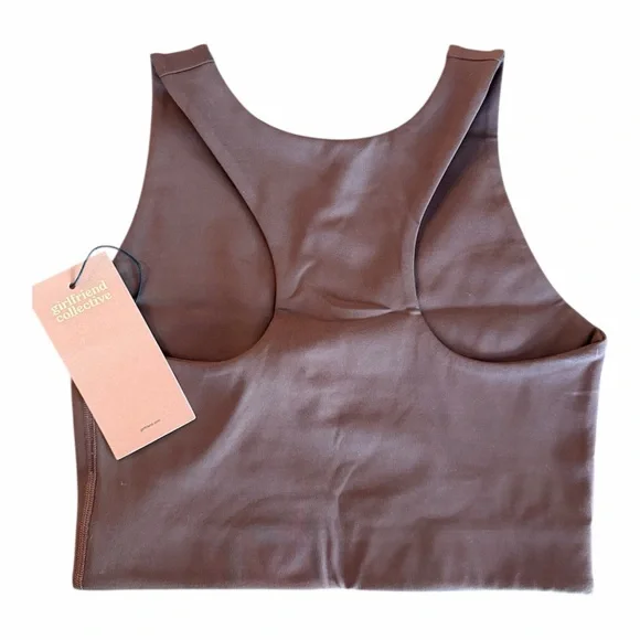 NWT Girlfriend Collective - Café Dylan Tank Bra - size S - Picture 2 of 3
